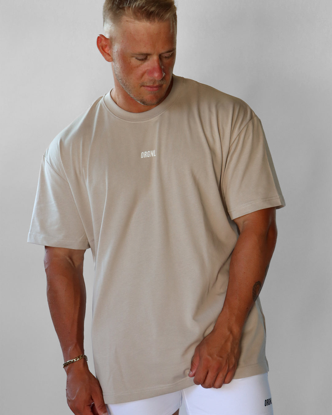 Staple Oversized Tee Sand 01