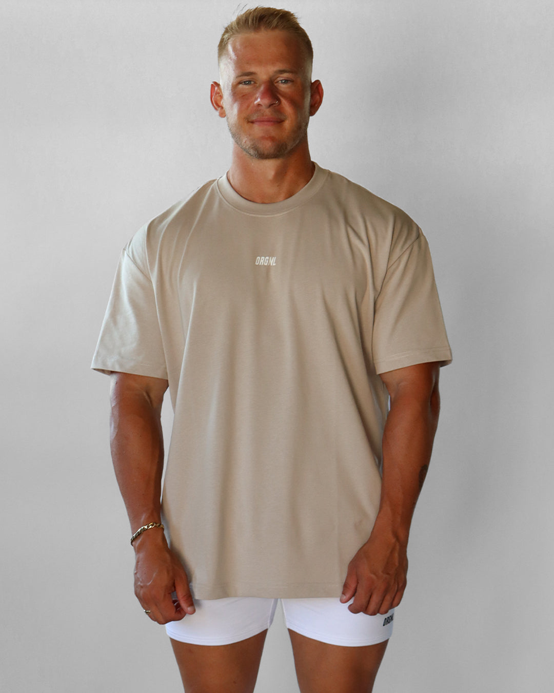 Staple Oversized Tee Sand 03